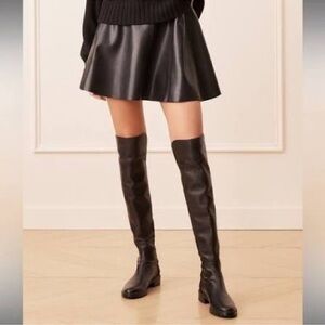 NIB Stuart Weitzman 5050 Bold Boot Walnut Brown Leather Knee-High Boots Sz 5B